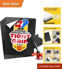 10 Pcs Extra-Strong Adhesive Magnetic Sheets 4x6  for Craft  Organization