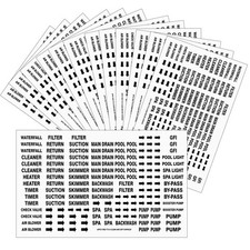 Jutom 2500 Pcs Pool Equipment Identification Labels 9.8 x 6.7 inch, White