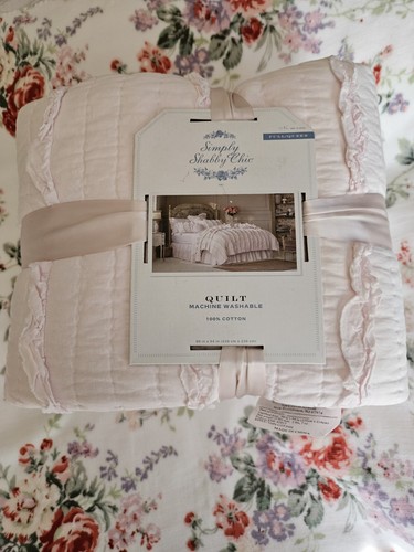 NEW Rachel Ashwell Simply Shabby Chic Original Target Pink ruffle quilt ...