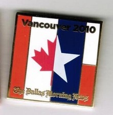 DALLAS MORNING NEWS 2010 VANCOUVER OLYMPIC MEDIA PIN-2026 MILANO-CORTINA TRADER
