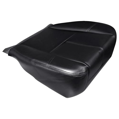  Driver or Passenger Side Bottom Replacement Leather Seat Cover Black