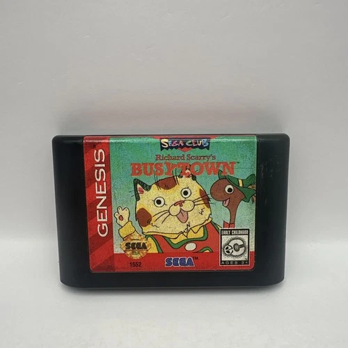 Richard Scarrys Busytown Sega Genesis 1994 Game Cartridge