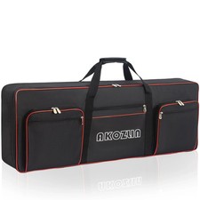 34"x13"x4" Electric Piano Keyboard 49 Key Keyboard Case Gig Bag with Adjustab...