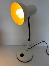 BHS Lighting Desk Lamp Flexible Gooseneck White Retro Study Light Retro Vintage