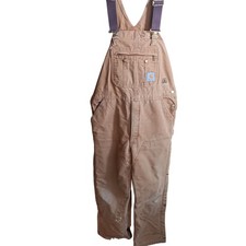 Carhartt Mens Vintage Bib Overalls 40x32 Cotton Mexico Double Knee R41BRN Farm