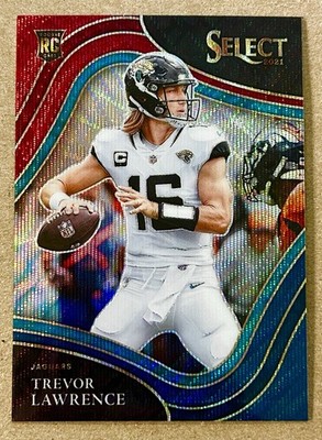 2021 Panini Select Field Level Trevor Lawrence Tri-Color Prizm 8/75