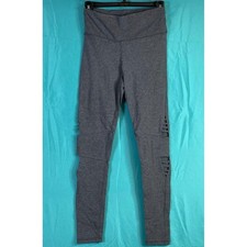 Steve Madden Womens Heather Gray High Waist Ladder Cutout Side Leggings Size S