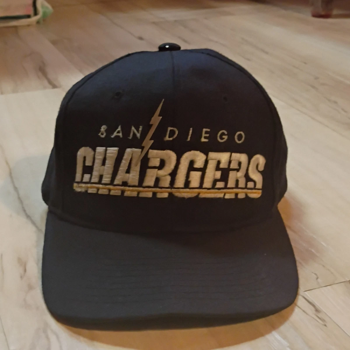 San Diego Chargers‎ Women\'s Adjustable Black Strapback Exclusive Vintage Vintage San Diego Chargers Sports Specialties Script  main image 2