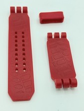 OAKLEY MINUTE MACHINE TIME TANK WATCH CUSTOM REPLACEMENT RED RUBBER BAND STRAP