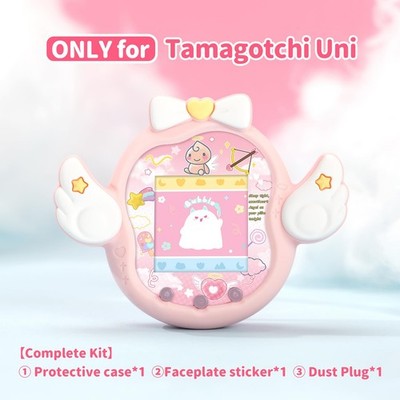 Angel Wing Protective Case for Tamagotchi Uni, Soft TPU Silicone