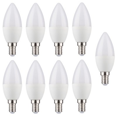 9 x Müller-Licht LED Lampen Kerzen 4,9W = 40W E14 matt 470lm warmweiß 2700K 180°