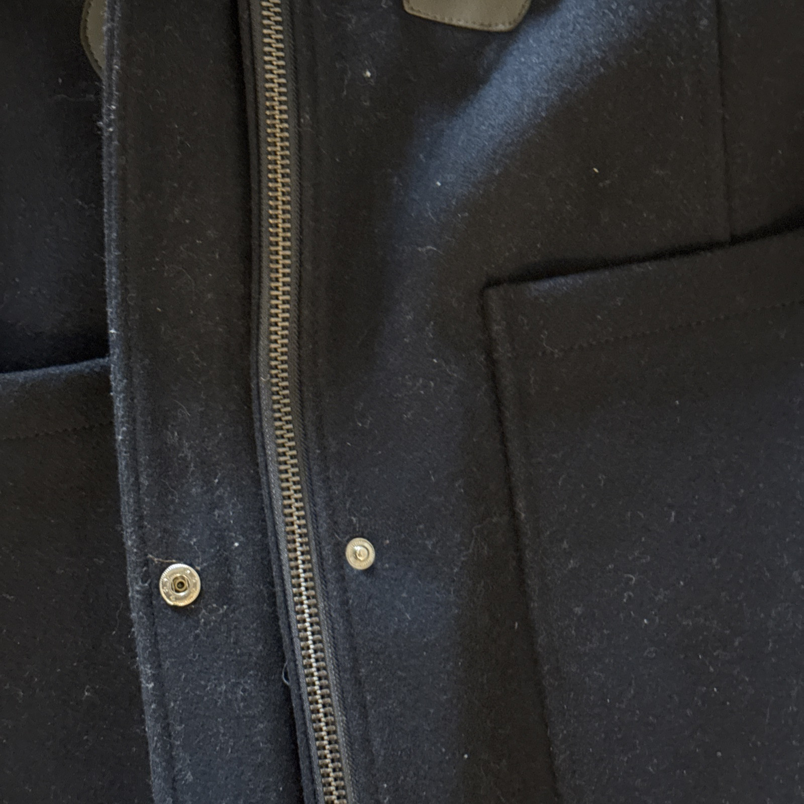 Vintage Navy Pendleton Coat Wool Jacket Lined Gre… - image 7