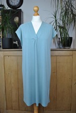 Max Jeans Designer Green Turquoise Shift Dress Size M Sleeveless V‑Neck Casual