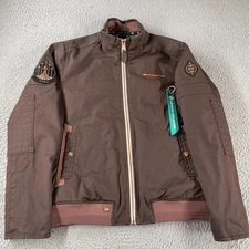 Destiny 2 Garden Of Salvation Raid Jacket Mens Large Brown Full Zip Bomber RARE