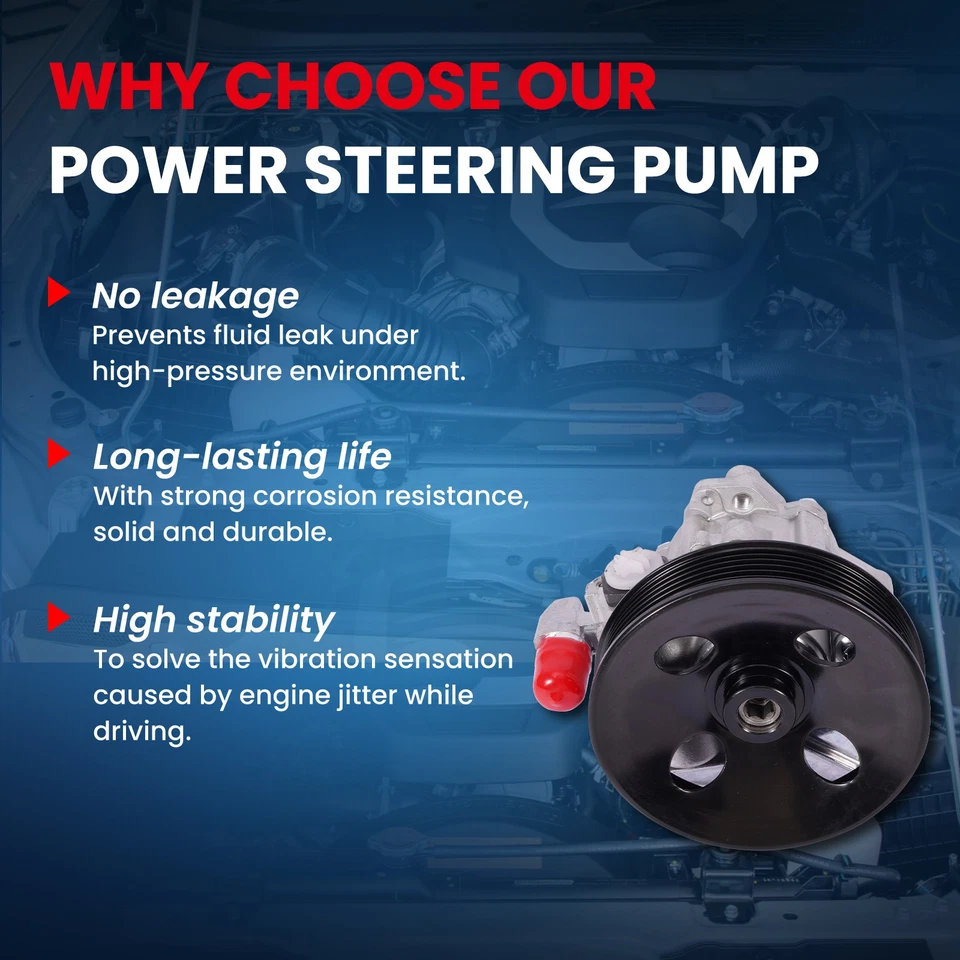 Bomba de dirección asistida con polea para Mercedes-Benz C320 C55 CLK500 CLK55 AMG 21-5321 Foto 3 de 4