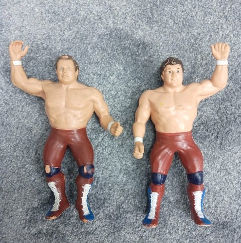 LJN WWF BRITISH BULLDOGS wrestling figures Dynamit...