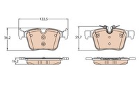 Bremsbelagsatz Scheibenbremse TRW GDB2110 FüR Rover Jaguar Volvo Range Evoque XF