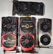 Lot of 4 MSI GPU GTX 960 gtx 660 Radeon HD 7870 Not Working For Parts