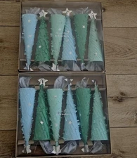 New Lot Of 12 Sealed Meri Meri Winter Christmas Trees crackers party favors