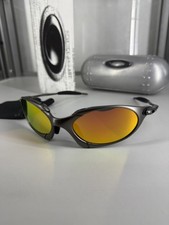 Raro* Occhiali da sole vintage Oakley Romeo X montatura in metallo lenti arancioni polarizzati