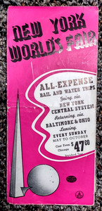 1939-40 New York World's Fair Brochure New York Railroad Central System Railroad