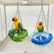Bird Nest Parrot Warm Sleeping Mat Swing Cradle Fleece Hanging Hammock