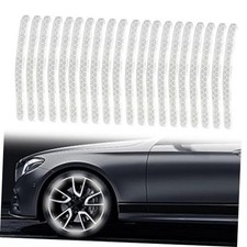 20PCS Reflective Stickers, Car Wheel Decorative Stripe Stickers, Car White