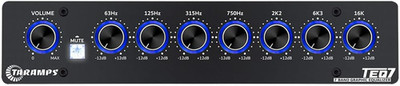 TEQ 7 Stereo 7-Band Graphic Equalizer RCA Input 2 Channels HPF and LPF Filters M