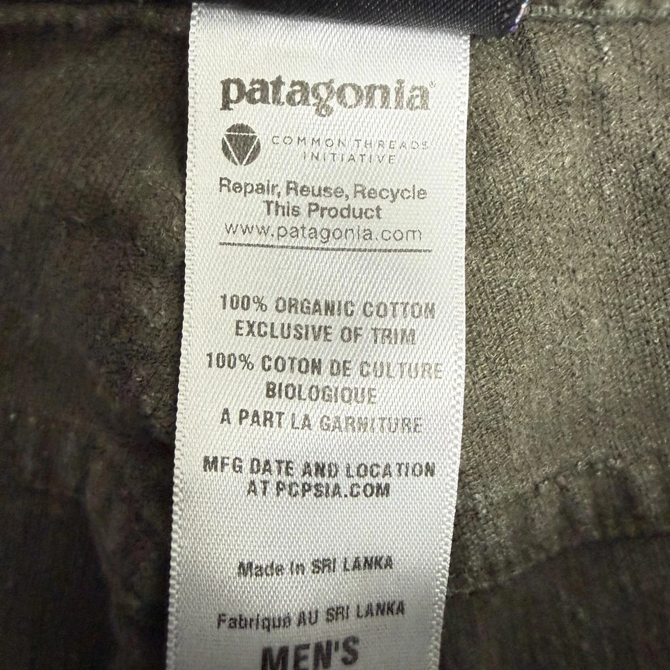 Patagonia Pants Mens 34x30 Brown Corduroy Straight Leg 5 Pocket Organic Cotton - Image 4 of 4
