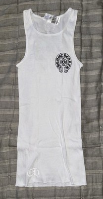 Size M 100% Authentic Chrome Hearts Horseshoe Rib Tank Top White