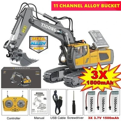 4WD Remote Control Excavator 4x4 Alloy Dump Truck Bulldozer Radio Model RC Car C