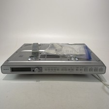 SONY ICF-CD553RM Under Cabinet CD Clock Radio Weather/AM/FM Tested W/ Remote