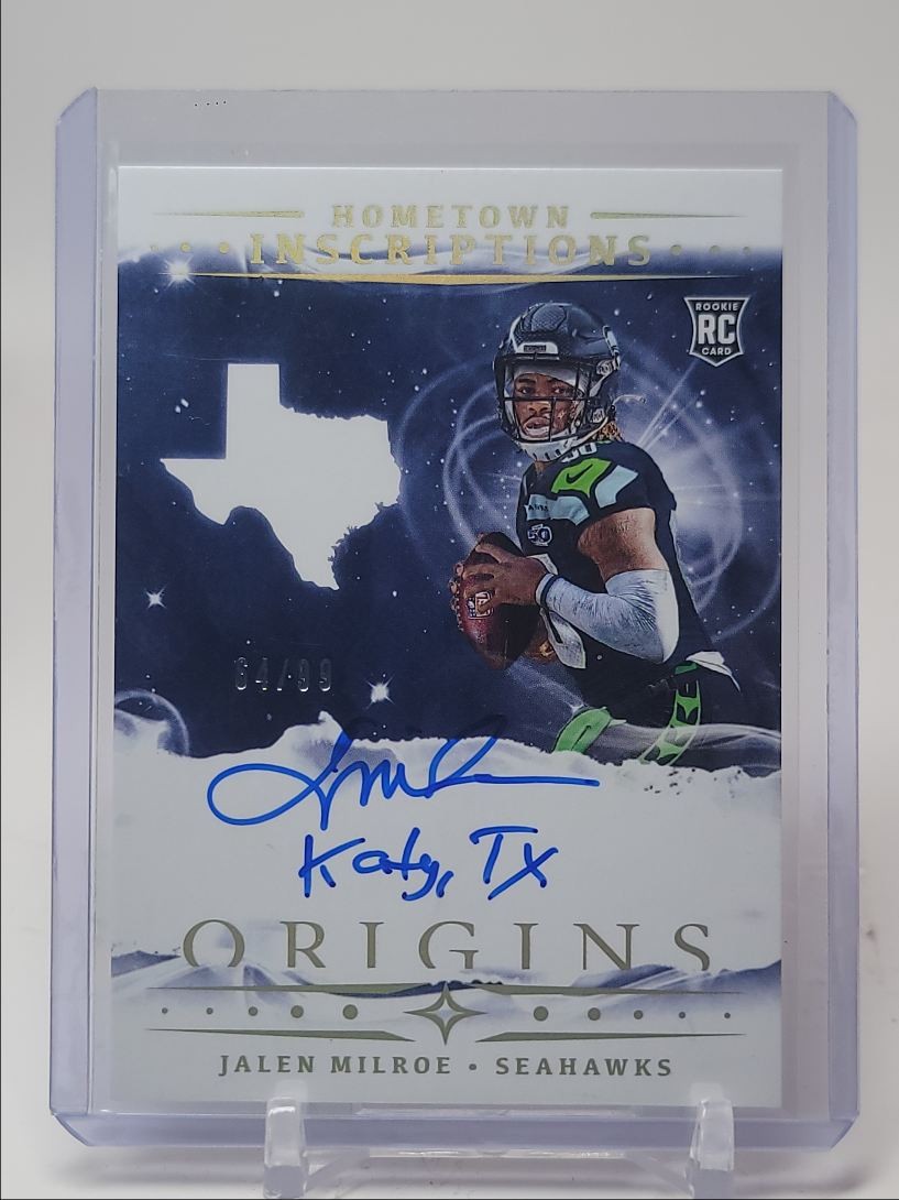 JALEN MILROE 2025 ORIGINS HOMETOWN INSCRIPTIONS ROOKIE RC AUTO /99 Q2885