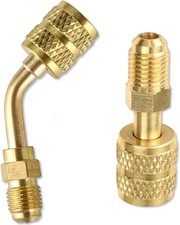 R410A Adapter Mini Split Adapter 5/16 to 1/4 HVAC for Air Conditioner  Hose Co