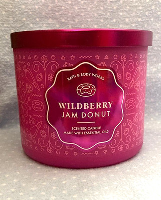 Bath & Body Works Candle - Wildberry Jam Donut - 14.5 oz 3 Wick