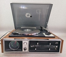 Vintage 1970s jvc msl-302l Record Player Turntable And Radio Retro MCM Faulty