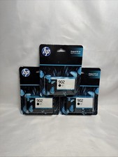 3 x Genuine HP 902 Black Ink Cartridge T6L98AN OEM NEW SEALED - 2024-2025
