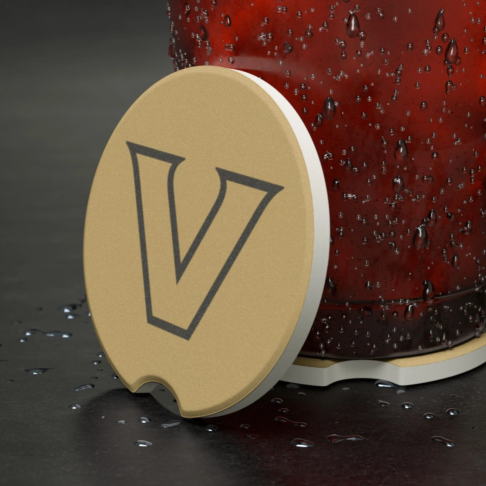 Vanderbilt Commodores Soapstone Car Coaster – NCAA Cup Holder Insert for Car