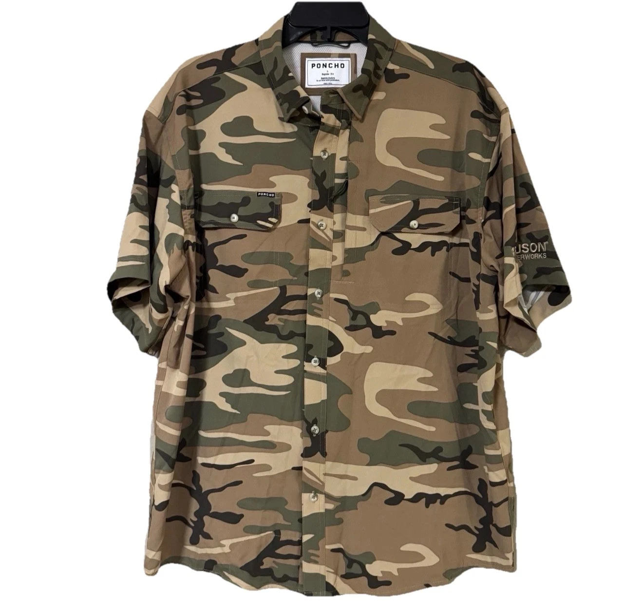 Poncho The Cordoba Original Short Sleeve Shirt Men’s Large Camo