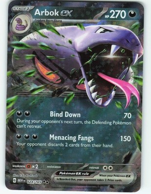 arbok ex pokemon card Arbok ex Holo (2023) Mew EN-151 main image 1
