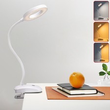 LED Klemmleuchte dimmbar Schreibtischlampe Leselampe flexibel USB Tisch-Lampe DE
