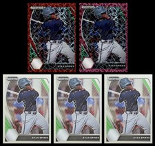 2021 Prizm Draft Picks Ryan Spikes Lot #PDP100 Velocity Parallels Tampa Rays RC