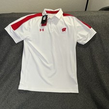 Wisconsin Badgers Elevated Coaches Performance Polo Under Armour NWT