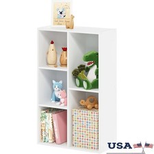 5-Cube Bookshelf Modern Compact Storage Unit Living Room Office Bedroom New