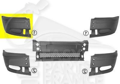 Crosse de pare-choc avant droit grise pour Ford Transit MK6 2000-2006 en ABS renforcé