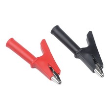 1 par de clips de cocodrilo de cobre 1000 voltios 20 amperios 4 mm enchufe banana para probadores
