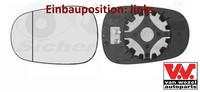 VAN Wezel 4323837 Spiegelglas FüR AußEnspiegel Links