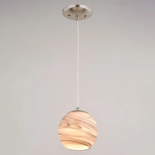 Vaxcel Lighting P0407 Milano 6"W Mini Pendant - Nickel - Picture 7 of 12