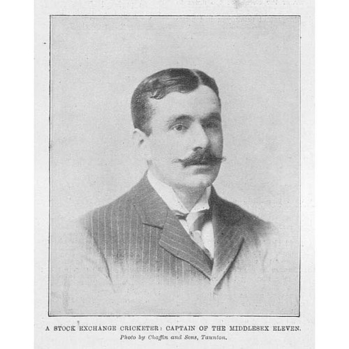 CRICKET Captain of the Middlesex XI Antique Print 1899