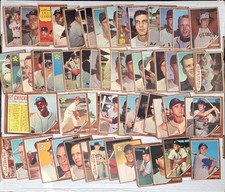 1962 Topps Baseball Partial Set Lot of 101 Different Mixed Grade VGEX Average